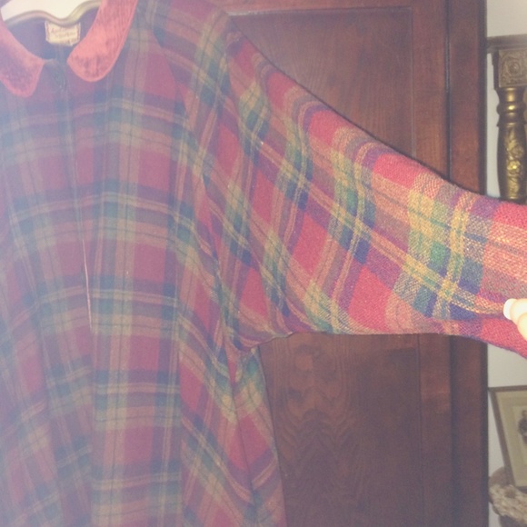 Rare Vintage 100% wool warm plaid M/L coat made in India - Picture 3 of 7